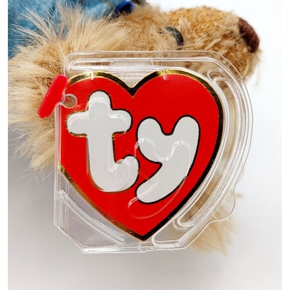 TY Attic Treasures British Flag Jointed Teddy Bear Plush 2000 w/Hangtag Vintage - Picture 4 of 4